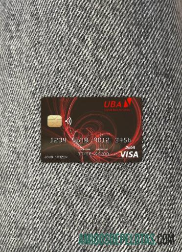 Burkina Faso United Bank For Africa Cartão Visa Photolook Front exemplo